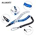 SUAOKI Stainless Steel Fishing Pliers Saltwater Aluminum Handles Tools for Cutting Braid Line and Remove Hooks Lure with Sheath and Lanyard