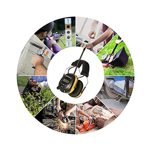 image for DIPFSUC Rechargeable Bluetooth AM/FM Radio Headphones,Wireless Hearing