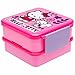 Hello Kitty (2 Sets Of 4pc) Bento Boxes Plastic Kids Lunch Food Storage Containers
