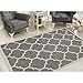 Sweet Home Stores Clifton Collection Light Grey Moroccan Trellis Design (7'10