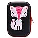 SOOCUTE Elegant Fox Hardtop Pencil Holder Cute EVA Pencil Case With Big Capacity For Kids (Black)