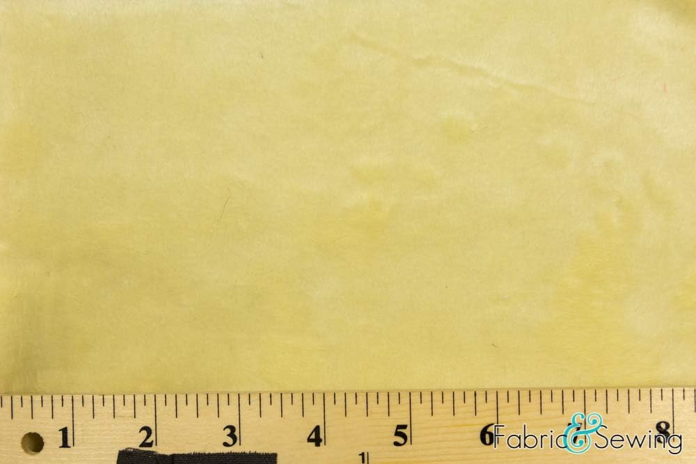 Light Yellow Minky Smooth Soft Solid Plush Faux Fake Fur Fabric Polyester 14 oz 58-60"