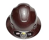 HDPE- Hydro Dipped Red/Silver {FG} Full Brim Hard Hat With Fas-Trac Suspension {Top Impact}
