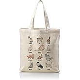 WDSXWH Cute Cat Tote Bag, Canvas Handbag Aesthetic For Women, Inspiring Canvas Tote Bag, Reusable, Birthday Friendship Gifts For Women, Leisure Vacation, Shopping, Work