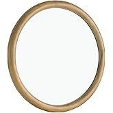 Signature Design by Ashley Yadiel Casual Modern Round Accent Mirror, French Cleat Bracket for Hanging, Wooden Frame, 42" W x 