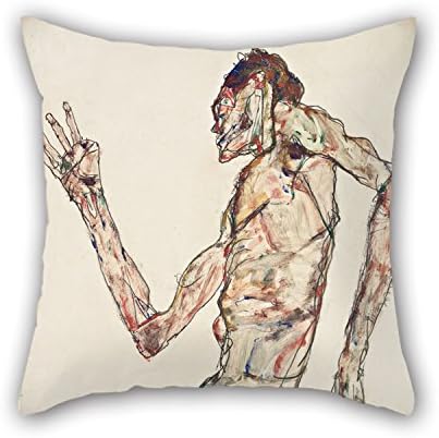 Oil Painting Egon Schiele - The Dancer Throw Pillow Covers 16 X 16 Inches / 40 By 40 Cm For Indoor Girls Outdoor Bar Seat Bench Christmas With Double Sides