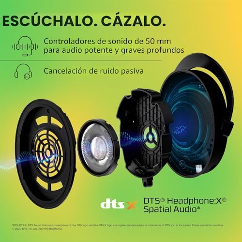 Cloud Stinger 2, Cascos gaming para PC, Drivers de 50 mm y Audio Envolvente, Giro 90º, 3.5 mm, Micrófono con cancelación de ruido - Negro