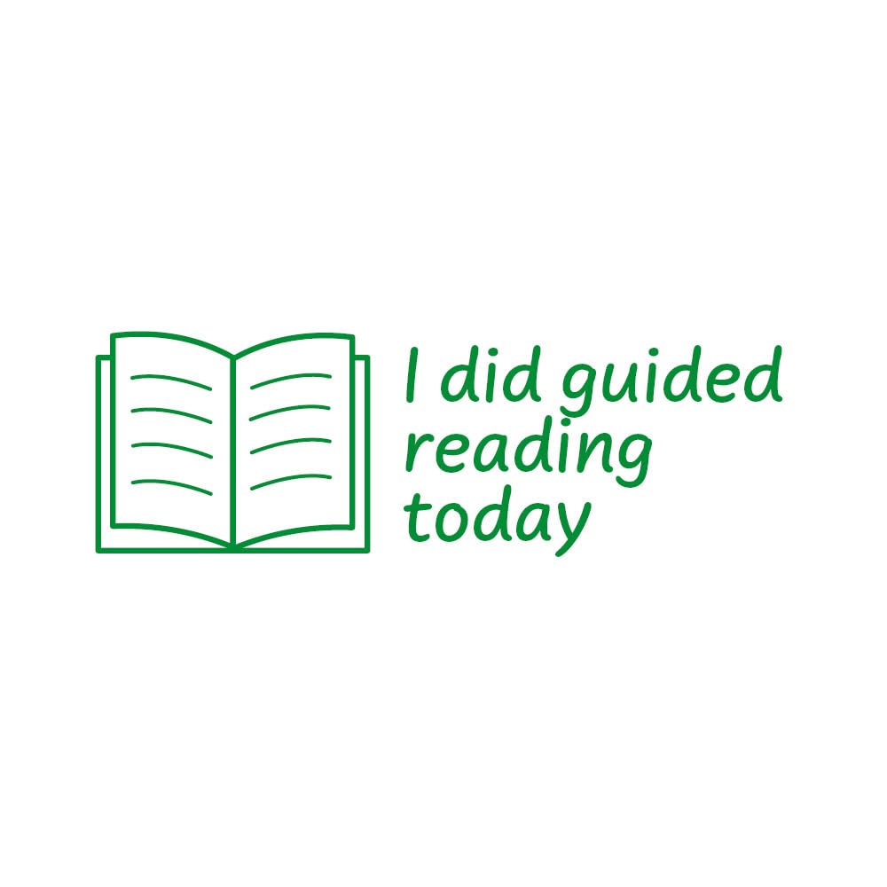 SuperStickers Assessment Stamper for teachers: I Did Guided Reading Today - Green Ink