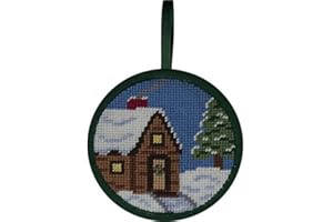 Alice Peterson Stitch-Ups Needlepoint Ornament Kit- Cabin in The Snow