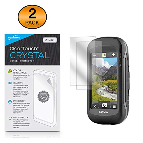 Garmin Montana 680t Screen Protector, BoxWave [ClearTouch Crystal (2-Pack)] HD Film Skin - Shields From Scratches for Garmin Montana 680t