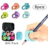 Pencil Grips, Jr.White Soft Finger Grip for Kids Handwriting Posture Correction, Silicone Ergonomic Writing Aids for Adults Special Needs Lefties or Righties Preschoolers Kids