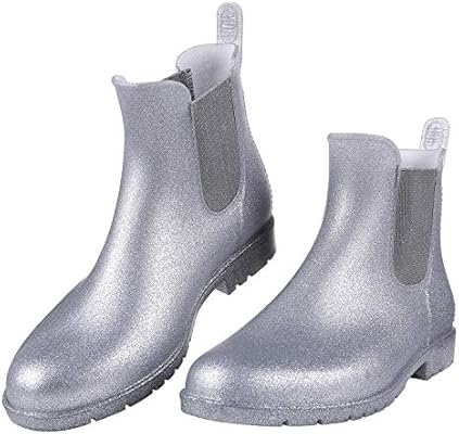 short glitter rain boots