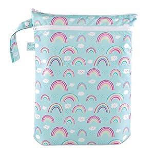 Bumkins Waterproof Wet Dry Bags for Baby, Travel, Swimsuit, Cloth Diapers, Pump Parts, Gym Clothes, Toiletries, Strap to…