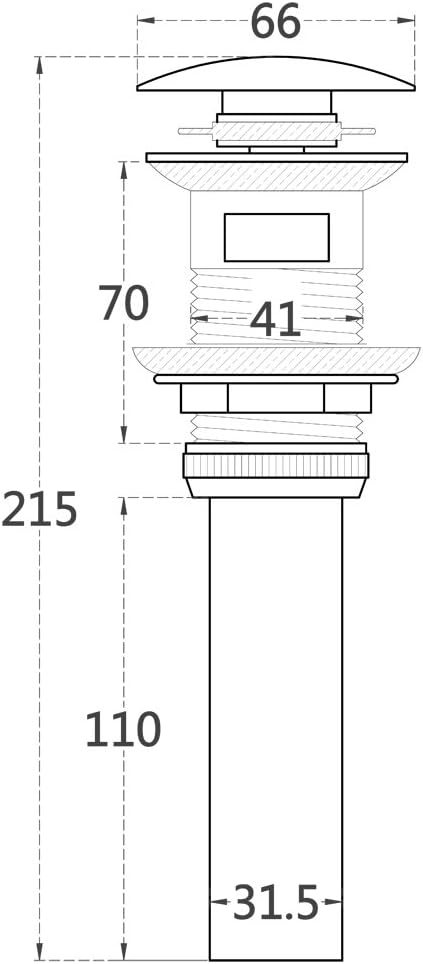 Eridanus Drain Stopper, Pop-Up Drain Stopper with Overflow - Image 3