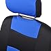 BDK Classics - Black & Blue Mesh Cloth Seat Covers - Split Option Bench - Full Set