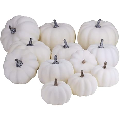 artificial white pumpkins