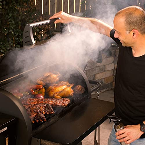 Victory 35Inch Wood Pellet Grill with Front Shelf, 29Lb Hopper & 16 Gauge Steel Barrel & Cart