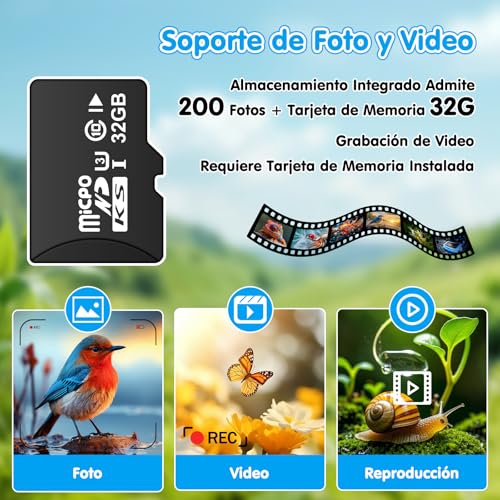 Cheffery 2 in 1 Microscope for Children and Telescope, Children's Digital Microscope with 32GB Memory Card, 1000X Portable Children's Microscope with 2" IPS Screen and 8 LEDs, for Ages 3+
