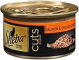 SHEBA Cuts in Gravy Salmon and Chicken Entree Canned Cat Food 3 Ounces (Pack of 24)