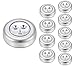 10 Pack Ipow LED Battery-powered Wireless Night Light Stick Tap Touch Lamp Stick-on Push Light for Closets, Cabinets, Counters, or Utility Rooms,Cordless Touch Light,Batteris Not Included