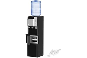 SOOPYK Top Load Hot and Cold Water Cooler Dispenser with Ice Maker 5 Gallon Bottle 3 Temperature Child Safety Lock