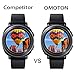 [6 Pack] OMOTON Screen Protector for Samsung Galaxy Watch 3 (41mm) /Galaxy Watch (42mm) / Gear Sport/Gear S2 - Tempered Glass Screen Protector [Full Coverage] [Bubble Free] [Scratch Resistant]