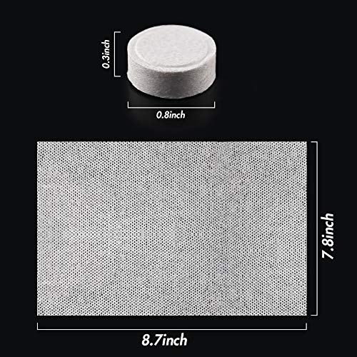 BigOtters 100 PCS Compressed Towel, 7.8 x 8.7 inches Hand Towels Tablet Towel Cotton Coin Tissue for Travel Camping Home Bathroom Beauty Salon Outdoor Sports Businesstrip
