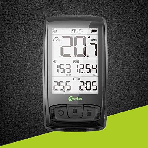 Meilan M4 Bike Tachometer Wireless Bicycle Computer Speed Cadence Bike Sensor Bluetooth4.0 Sports Heart Rate Monitor - Black