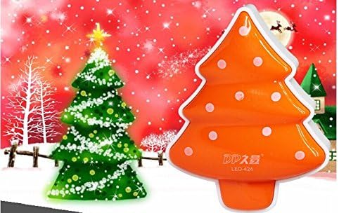 DP LED Night Light with Light Sensor [Christmass Tree Style], Perfect for Bathrooms, Basement, Hallway, Laundry Room, Stairwells, Nursery (Pack of 1, Christmas Tree)