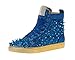 JUMP NEWYORK Men's Sloan Royal Glitter and Multi Length Spike Sneaker US Size 8