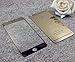 Gold iPhone 6 Plus / 6S Plus (5.5 Inch) - Tempered Glass screen protector,Gravydeals® Electroplating Mirror Effect Anti Scratches Film Decal Skin Sticker