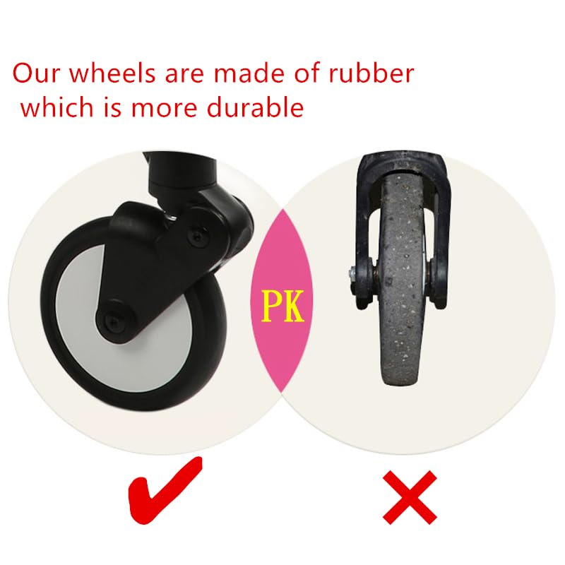 Stroller Bearing Wheel, Rear Wheel Replacement Compatible for Babyzen YOYO YOYO+ 6+