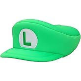 Super Mario Bros Embroidered Luigi L Patch Adult Green Beret Cap