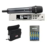 Sennheiser ew 100-835 G4-S Wireless Handheld Microphone System with GM-1W Wireless Mobile Pack and Rapid Charger with 4 AA Battery