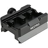 NICEYRIG Quick Release Clamp for ARCA Swiss Standard, with Bottom Plate for Manfrotto 577/501/504/701, Gimbal Tripod Switch Adapter for RS2/RSC2/Ronin S, Zhiyun Crane 2S/Weebill Lab - 394