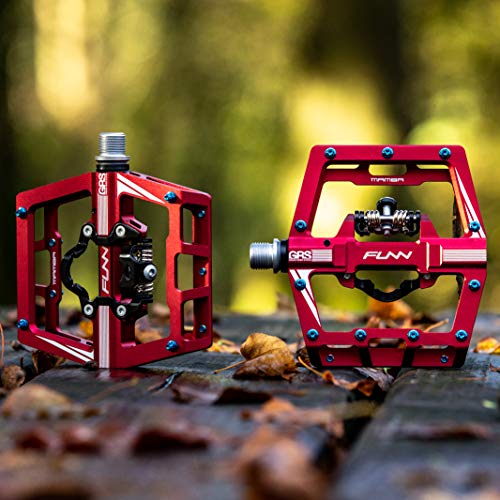 Funn Mamba Mountain Bike Clipless Pedal Set Single Side Clip Wide Platform MTB Pedals, SPD