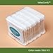 Valleycomfy Wooden Stick Cotton Swabs/Qtips(100CTx5) - Double Tipped Premium 100% Cotton, white, 2.95