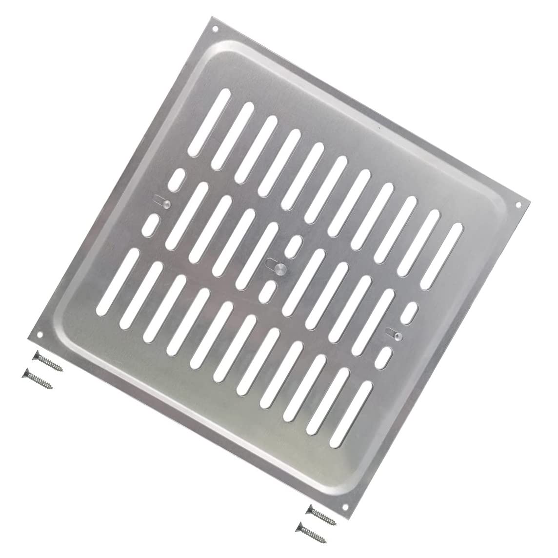 TERF® 9'' X 9'' Open and Close Adjustable Aluminium Air Vents 9'' X 9'' (225mm X 225mm) Triple Brick Hit & Miss Sliding Adjustable Ventilation Plate Grille Cover including Fixing Screw - Pack of 1