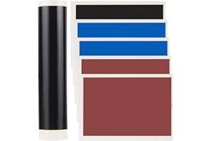 PLIGREAT 3 Colors Laser Engraving Marking Paper, 6 Pieces Marking Paper for Fiber Laser Marking and Engraving on Metal Ceramics Glass Laser Cutting and Engraving, Black Blue and Reddish brown