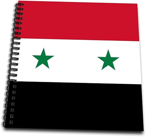Inspirationzstore Drapeaux Drapeau De La Syrie Syrien Rouge Blanc Noir Vert Avec Deux Etoiles Du Moyen Orient Arabe Des Pays Du Monde Arabe Livre De Dessin 8 By 8 Amazon Ca