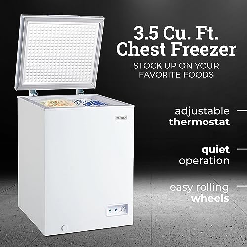 Igloo 3.5 Cu. Ft. Chest Freezer with Removable Basket and Front Defrost