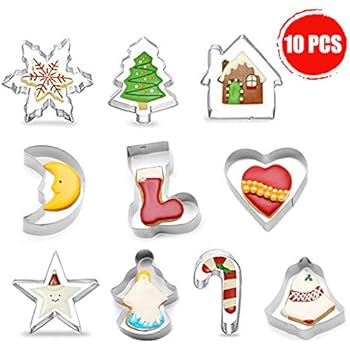 Set of 3 gnome cookie cutters Amazon.com: Christmas Cookie Cutter Set-9 Piece Stainless Steel Xmas