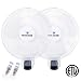 2 Pack - Tornado 16 Inch Digital Wall Mount Fan - Remote Control Included - 3 Speed Settings - 3 Oscillating Settings - 65 Inches Power Cord - ETL Safety Listed