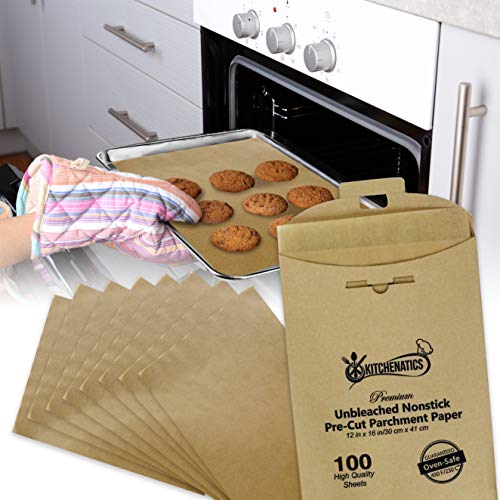 KITCHENATICS Cooling Racks and Pan/Rack Sets (Half Sheet Pan & Rack Set W/Parchment Paper)