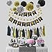 Birthday Decorations, Puchod Birthday Party Decoration Kit 99pcs Happy Birthday Confetti Balloons with Paper Pom Pom Black and Gold for 13th 16th 18th 21st 30th 40th 50th 60th 70th 18th Party Supplies