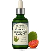 FERIHA Moroccan USDA Certified Organic Prickly Pear Seed Oil – 100% Pure, Cold-Pressed Luxury Oil for Face, Neck & Décolleté – Brightening, Firming & Anti-Aging, 1 oz