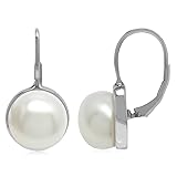 Silvershake 12mm Cultured Freshwater White Pearl