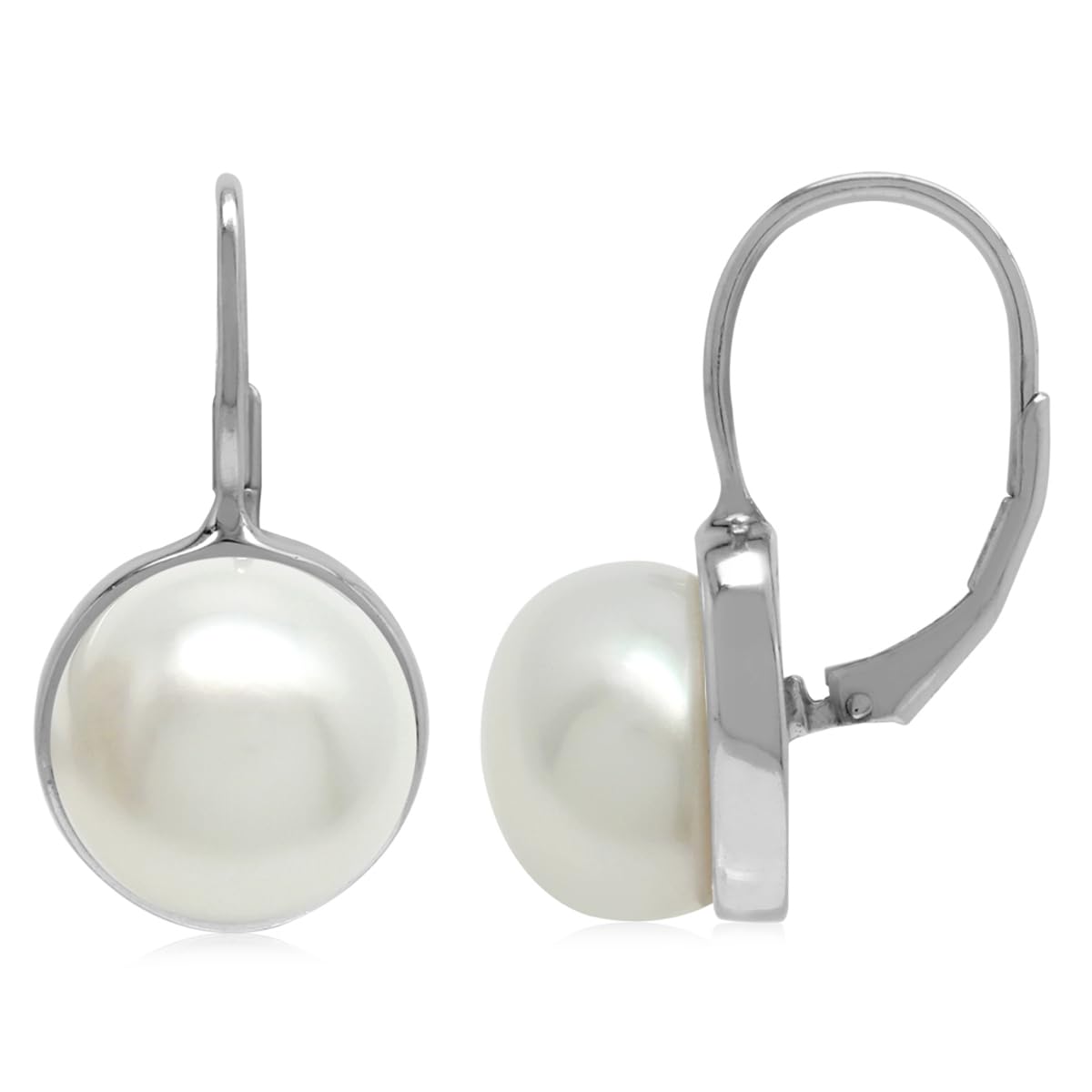 Silvershake 12mm Cultured Freshwater White Pearl