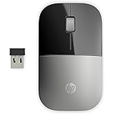 HP Z3700 G2 Wireless Mouse - Natural Silver, Sleek Portable Design fits Comfortably Anywhere, 2.4GHz Wireless Receiver, Blue Optical Sensor, Wins PC, Laptop, Notebook, Mac, Chromebook (66Z09AA#ABL)