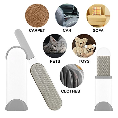 ASINNO Pet Hair Remover Brush/Fur Lint Removal with Self-Cleaning Base for Clothes and Couch/Furniture-Fur & Dust Removal Tool Kit